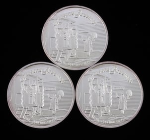 3 KRAUSE PUBLICATIONS 999 FINE SILVER 1 OZT ROUNDS