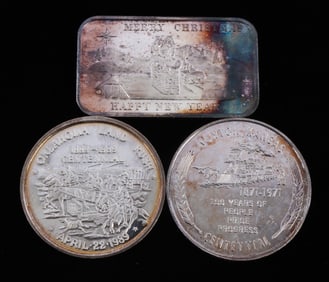 3 TROY OUNCES OF .999 FINE SILVER BAR ROUNDS