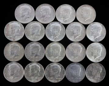 $9.5 FACE VALUE 90% SILVER KENNEDY HALF DOLLAR