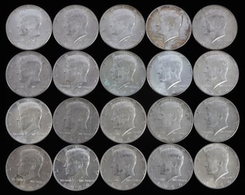 $10 FACE VALUE 90% SILVER KENNEDY HALF DOLLAR