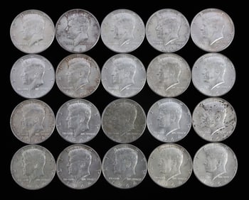 $10 FACE VALUE 90% SILVER KENNEDY HALF DOLLAR
