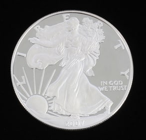 2007 PROOF SILVER AMERICAN EAGLE 1 OZT OUNCE COIN