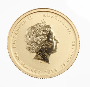 2013 GOLD AUSTRALIA 15 DOLLARS 1/10 OZT OUNCE