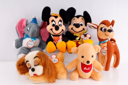 1950 WALT DISNEY MICKEY MINNEY DUMBO TOY LOT OF 6