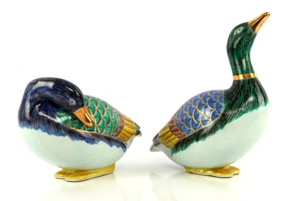 LARGE DUCK FIGURINES 6.4 POUNDS EACH