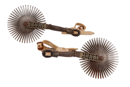 STEEL PAIR OF CHILEAN STYLE GAUCHO SPURS