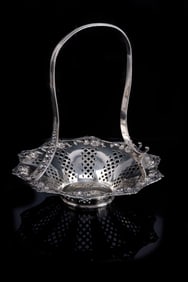 TIFFANY & COMPANY STERLING SILVER FLORAL BASKET