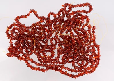 11 16 INCH AMBER BEAD NECKLACE LOT