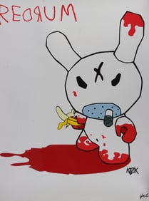 FRANK KOZIK REDRUM LABBIT POSTER SIGNED