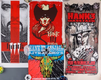 HANK WILLIAMS III ASSJACK ART PRINT POSTER LOT 4