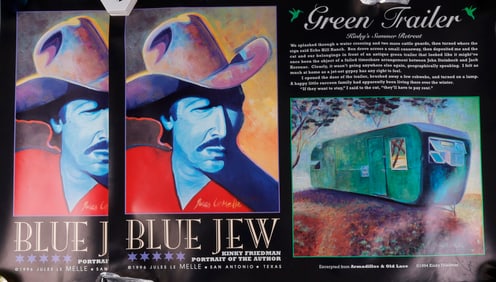 KINKY FRIEDMAN BLUE JEW GREEN TRAILER POSTER LOT 2