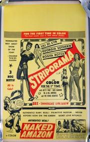 STRIPORAMA & THE NAKED AMAZON MOVIE POSTER 1954
