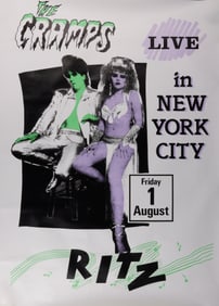 THE CRAMPS 1986 NEW YORK CITY RITZ POSTER