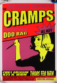 THE CRAMPS CONCERT ART PRINT POSTER BY BOLTON