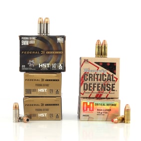 110 ROUNDS FEDERAL PREMIUM 9MM HST HOLLOW POINT