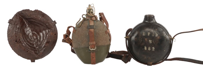 3 CANTEEN LOT ITALIAN PORTUGAL U.S.CIVIL WAR RELIC