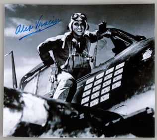 WWII US ALEX VRACIU NAVAL ACE OF ACES SIGNATURE