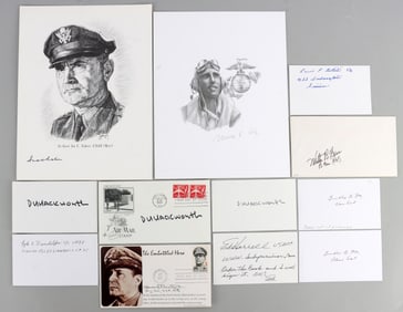 WWII US ASSORTED SIGNATURES ALAMO INDIANAPOLIS