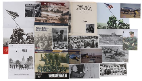 WWII MILITARY PRINTED LOT PHOTOS BOOK & MORE