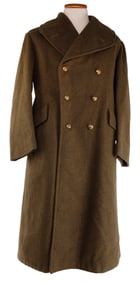 WWII CANADIAN ARMY OD GREEN WOOL GREATCOAT LG
