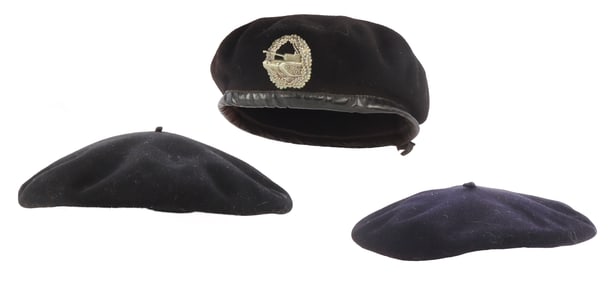 WEST GERMAN BUNDESWEHR PANZER BERET PLUS 2 OTHERS