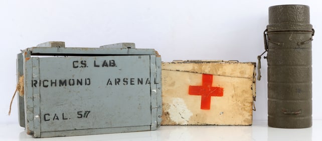 GAS MASK RICHMOND ARSENAL AMMO BOX MEDICAL KIT