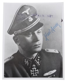 WWII GERMAN SS OFFICER HELMUT SCHOLZ AUTOGRAPH