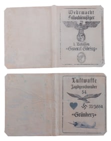 WWII GERMAN THIRD REICH AUSWEIS LOT OF 2