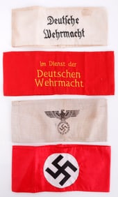 WWII GERMAN THIRD REICH ARMBAND LOT OF 5