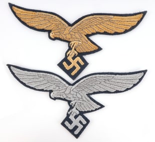 WWII GERMAN LUFTWAFFE BULLION CAPE EAGLES