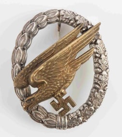 WWII GERMAN LUFTWAFFE PARATROOPER BADGE