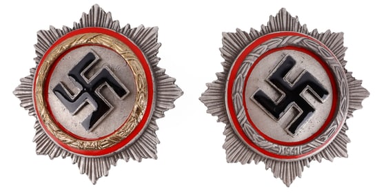 WWII GERMAN REICH GERMAN CROSS IN GOLD & SILVER
