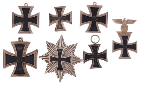 WWII GERMAN THIRD REICH IRON CROSS LOT OF 7