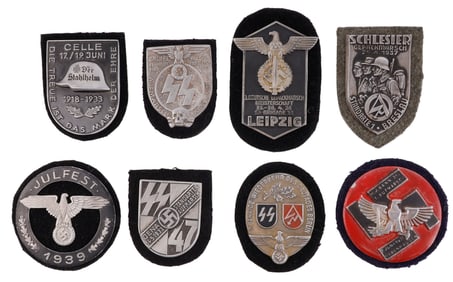 WWII GERMAN THIRD REICH PLAQUES & BADGES LOT OF 8