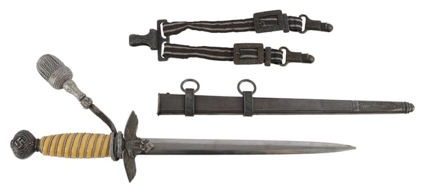 WWII GERMAN LUFTWAFFE 2ND MODEL DAGGER W HANGER