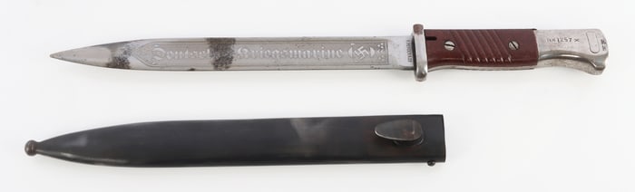 WWII K98 DOUBLE SIDE ENGRAVED KREIGSMARINE BAYONET