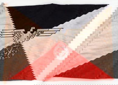 WWII GERMAN CAR FENDER FLAG FOR WEHRMACHT