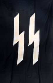 WWII GERMAN REICH SS BUILDING BANNER