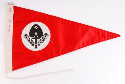 WWII GERMAN THIRD REICH RAD AUTO PENNANT