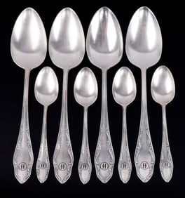 WWII GERMAN REICH SS CANTEEN SPOONS LOT OF 8