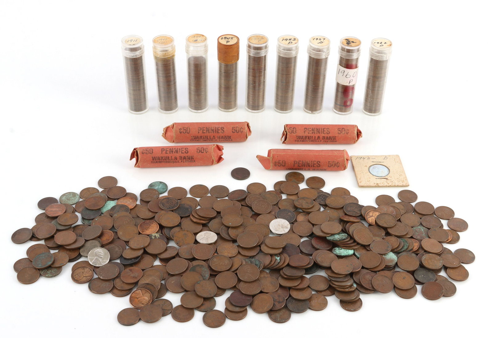 OVER 7 POUNDS OF UNSEARCHED WHEAT CENT PENNIES: Truly unsearched, from circulation,