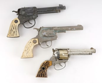 VINTAGE TOY CAP GUNS LOT OF 3