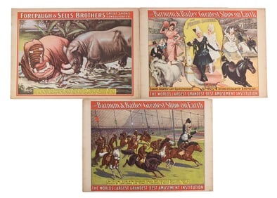3 1960 BARNUM & BAILEY CIRCUS POSTER LOT