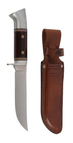 VINTAGE WESTERN W36 HUNTING KNIFE & SCABBARD