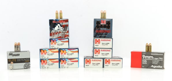 345 ROUNDS ASSORTED 9MM LUGER AMMO
