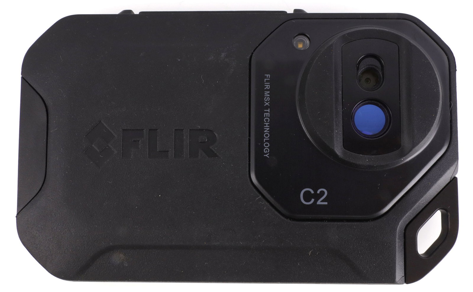 FLIR C2 COMPACT THERMAL IMAGING INFRARED CAMERA: FLIR C2 Compact Thermal Camera. Three-inch color display with thermal imaging accurate to within 3.6 degrees Fahrenheit. Fits in the palm of the hand, measuring 4.9 x 3.1 x 0.9 inches. Includes charge