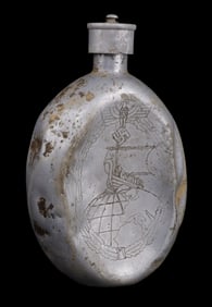 WWII GERMAN KRIEGSMARINE ETCHED 3RD REICH CANTEEN