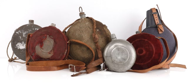 6 CANTEEN LOT MAINE MILITIA BRITISH LIGHT INF.