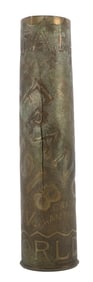 WWI US 120TH FIELD ARTILLERY TRENCH ART 75MM SHELL