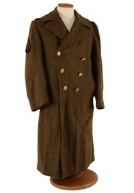 WWII US ARMY SERVICE FORCES WOOL OVERCOAT